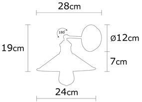 Lampada da parete nera Berceste – Opviq lights