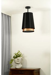 Duolla - Lampadario a plafone BELL SHINY 1xE27/15W/230V diametro 25 cm nero/rame