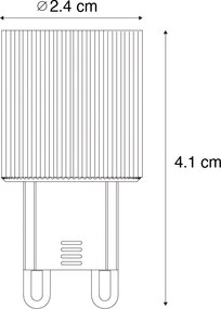 Set di 5 lampadine LED G9 24mm dimmerabili a 3 livelli 3W 300 lm 2700K