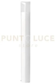 Ges712- paletto bianco 1 luce attacco e27 ip44 alluminio 80cm tondo