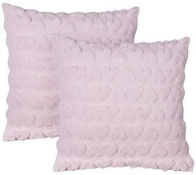 Set di 2 cuscini rosa 45 x 45 cm ASTRANTIA Beliani