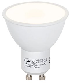 Set di 5 Lampada LED GU10 sensore chiaro-scuro 5W 380 lm 2700K