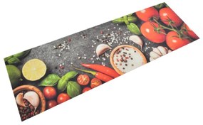 Tappeto Da Cucina Lavabile Verdure 60x180 Cm Velluto /