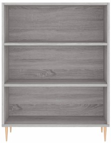 Credenza Grigio Sonoma 69,5x34x180 cm in Legno Multistrato