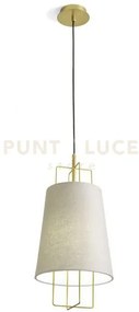 Pyra sospensione paralume sabbia struttura oro spazzolato  attacco e27