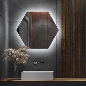 Specchio asimmetrico con luce LED G10