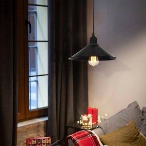 Lampada da soffitto in metallo nero ø 30 cm - Squid Lighting