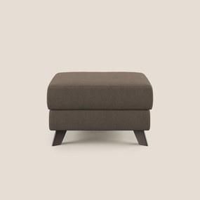 Moon Pouf contenitore e piedini alti in tessuto morbido impermeabile T02 marrone