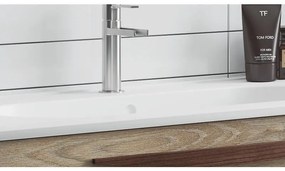 Lavabo a incasso rettangolare vasca centrale Ada L 101 x H 18 x P 46 cm in ceramica bianco lucido