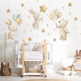 Adesivi murali moderni - Animali con palloncini | Inspio