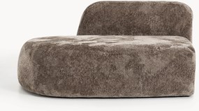 Chaise longue in teddy bouclé Wolke
