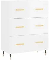 Credenza 69,5x34x90 cm in Legno Multistrato Bianco Lucido 827830