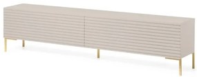 Mobile TV 175 Cm Listellato 2 Ante Tortora Piedini Oro Zenith