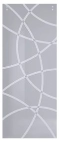 Anta per porta scorrevole esterno muro Circle in vetro bianco serigrafato, L 96 x H 215 cm spessore 10 mm, apertura a sinistra