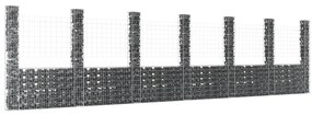 Gabbione A U Con 7 Pali İn Ferro 740x20x200 Cm /