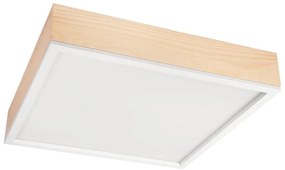 Plafoniera NATURAL SQUARE 4xE27/15W/230V 48x48 cm pino/bianco