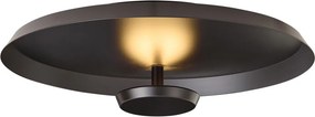 Plafoniera moderna nero opaco con LED dimmerabile a 3 livelli - Sombra