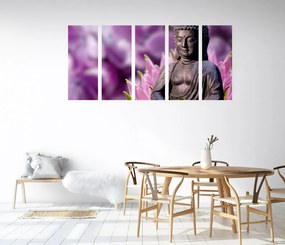 Quadri 5 pezzi – Buddha tranquillo