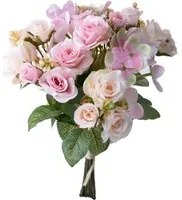 Set 4 Bouquet Artificiali Rose Ortenzie 36 cm