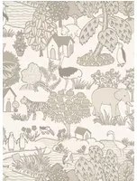 Little Greene Tapete Animal Kingdom - Portland Stone