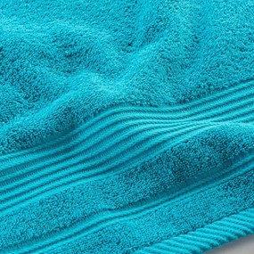 Asciugamano blu in spugna di cotone 50x90 cm Tendresse - douceur d'intérieur