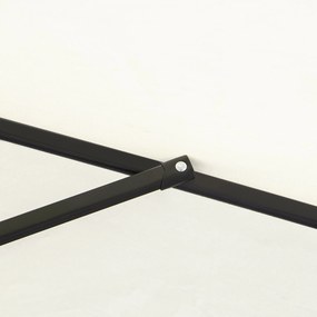 Ombrellone da Giardino Ø2.7x2.35 m Palo Ø38 mm in Alluminio Inclinabile Bianco...