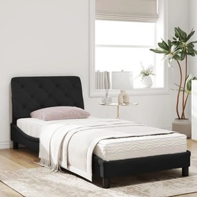 Letto con materasso nero 80x200 cm in velluto