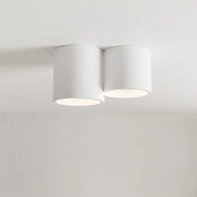 Plafoniera Rotonda 3xGX53 a Cilindri in Gesso - serie VOLUMI