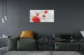 Quadro vetro Latte alla fragola 100x50 cm