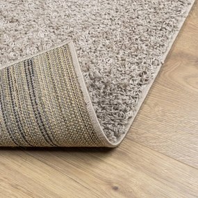 Tappeto Shaggy a Pelo Lungo Moderno Beige 100x200 cm