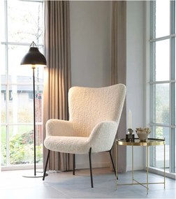 Poltrona color crema con rivestimento in pelliccia sintetica Glasgow – Bonami Essentials