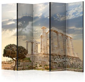 Paravento Acropoli greca II - albero e edificio storico