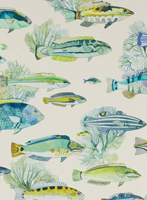 Manuel Canovas Carta da parati Fidji - Aqua