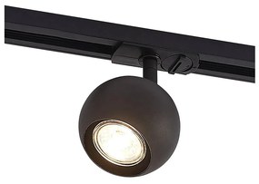 Lindby - Linaro Round Traccia spot GU10 Nero Lindby