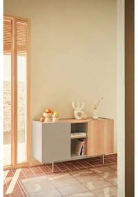 Cassettiera bassa beige/naturale in rovere 130x78 cm Otto - Teulat