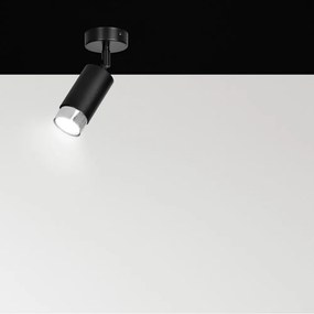 Lampada da soffitto e parete in Acciaio HIRO GU10 Colore del corpo Nero e Cromo