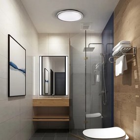 Solight WO826-LED Plafoniera da soffitto per bagno ACATE 24W/230V, 3000/4000/6000 K, Ø 29,3 cm, IP54