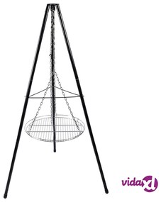 RedFire Griglia da Giardino con Treppiede e Braciere 50 cm Nera