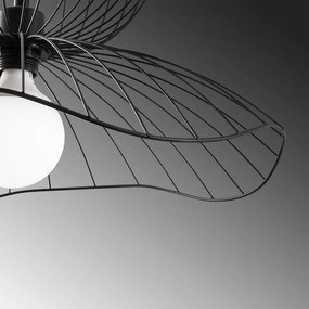 Lampadario nero con paralume in metallo ø 50 cm Farac – Opviq lights