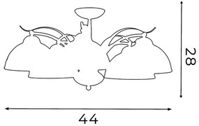 Plafoniera KORFU 5xE27/60W/230V