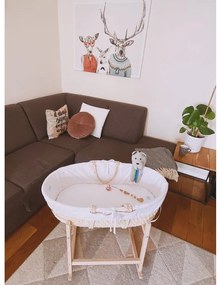 Ahojbaby Cavalletto a dondolo per cesta di Mosè per bambino Rocking Baby non laccato