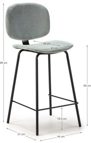 Set di sgabelli da bar blu chiaro 2 pz (altezza seduta 66 cm) Arus - Marckeric