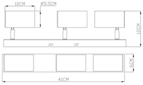 Globo 57911-3W - Faretto ROBBY 3xGU10/35W/230V bianco