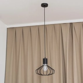 Lampadario sospeso con cavo SOLANO 1xE27/15W/230V nero/cromo lucido