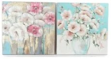 Quadro DKD Home Decor 99,5 x 3,5 x 99,5 cm Vaso Shabby Chic (2 Unità)