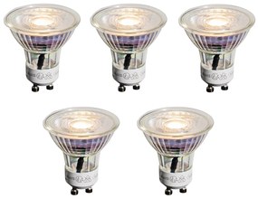 Set di 5 lampadine LED GU10 50mm trasparenti 3,5W 330 lm 3000K