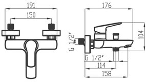 Novaservis - Set vasca con rubinetteria METALIA cromo lucido