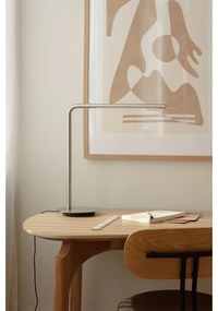 Lampada da tavolo LED argentata in metallo con intensità regolabile (altezza totale 46 cm) Omni Table – UMAGE