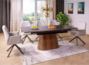 Tavolo Monaco allungabile in ceramica nero opaco – 160/200x90 cm