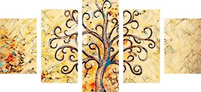 Quadri 5 pezzi – Simbolo dell'albero della vita